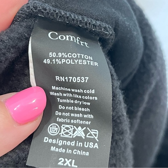 Comfrt Tranquil Sweat Shorts in Obsidian Black size 2XL - Picture 12 of 13